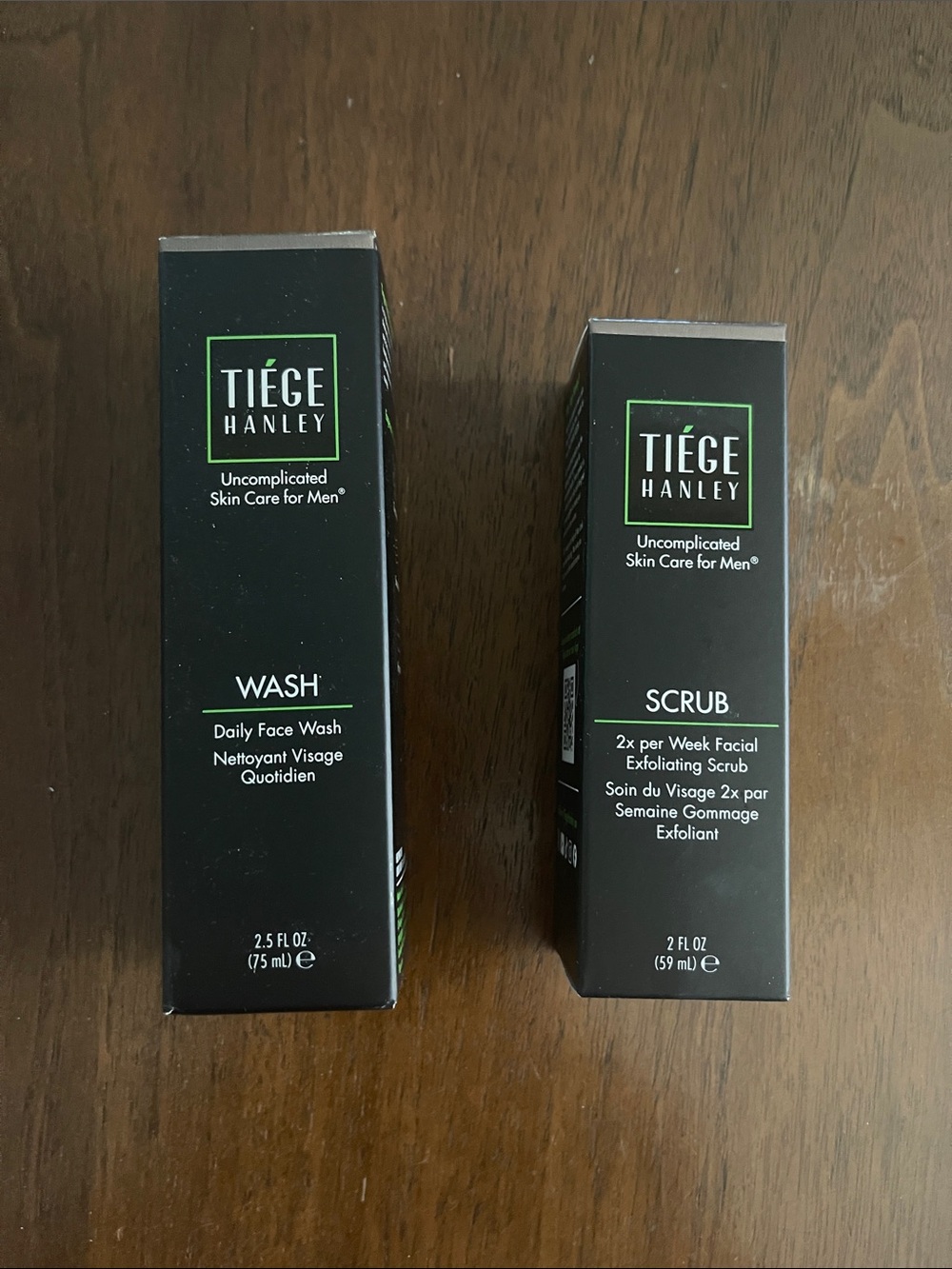 Tiege Hanley Daily Wash & Exfoliating Scrub Duo - new in boxes